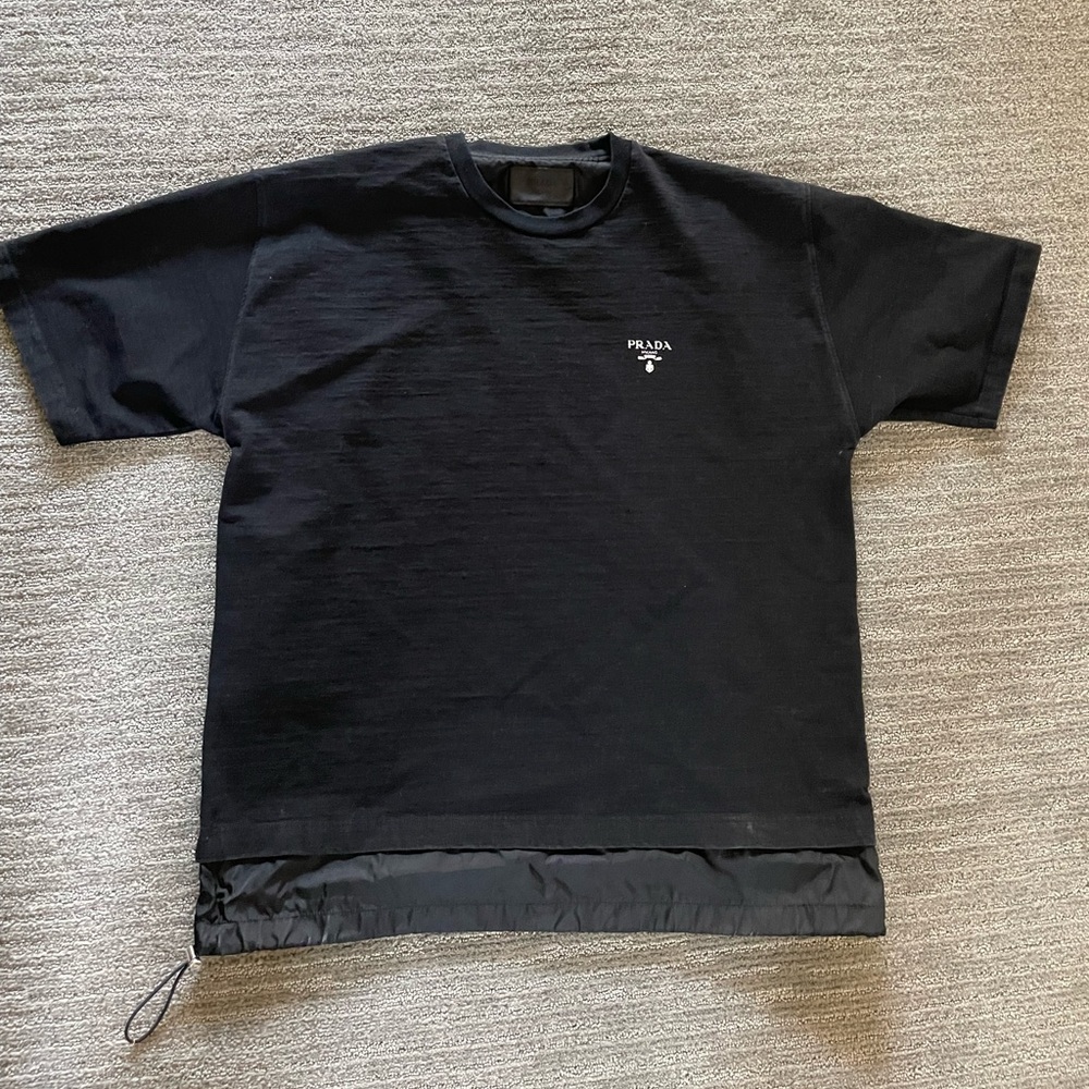 PRADA RE-NYLON AND JERSEY T-SHIRT Size: XL